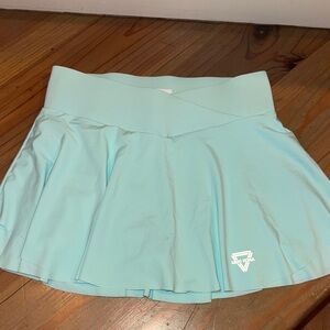 Stylish Light Blue Skater Skirt